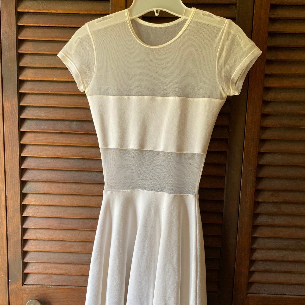 White Mesh American Apparel Mini Dress